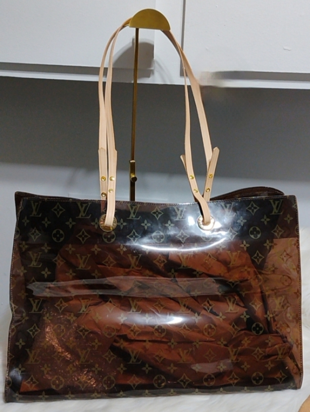 PRICE FIRM! Louis Vuitton Monogram Vinyl Brown Cabar Cruise GM Tote W/DB/Pouch - Picture 4 of 16